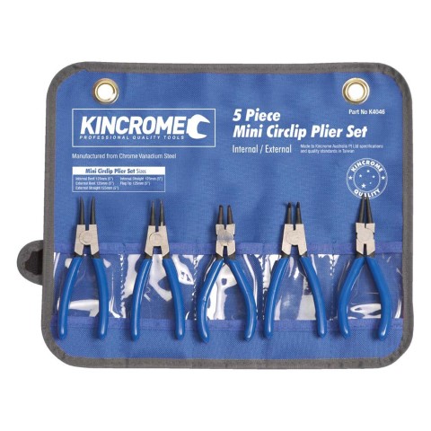 KINCROME KIN-5PCE MINI CIRCLIP PLIER SET 