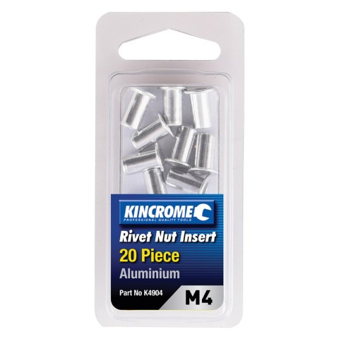 KINCROME RIVNUT ALUMINIUM M4 20 PIECE 