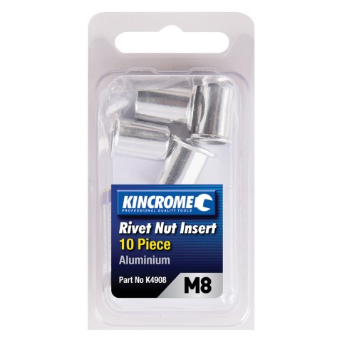 KINCROME RIVNUT ALUMINIUM M8 10 PIECE 