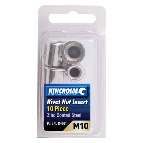 KINCROME RIVNUT ZINC STEEL M10 10 PIECE 