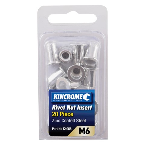 KINCROME RIVNUT ZINC STEEL M6 20 PIECE 