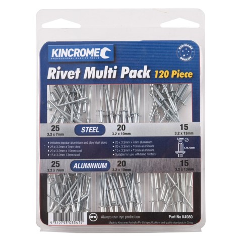 KINCROME RIVET PACK 120 PIECE  