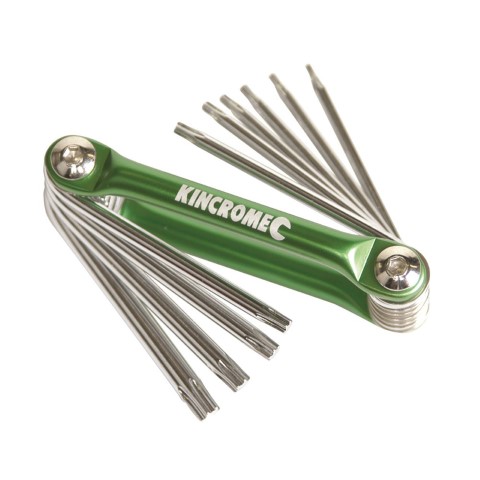 KINCROME KIN-10 PCE KEY WRENCH FOLD TORX 