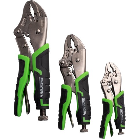 SUPATOOL PREMIUM LOCK GRIP PLIER SET 3 PCE 