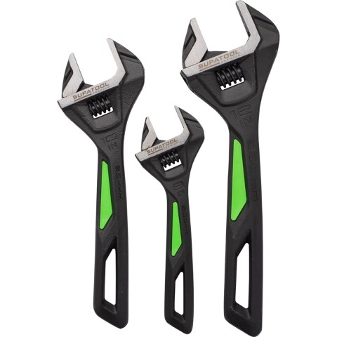 SUPATOOL PREMIUM ADJUSTABLE WRENCH SET 3 PCE 