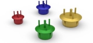 PSA 20MM ANTENNAE CAPS WITH SCREW IN THREAD 